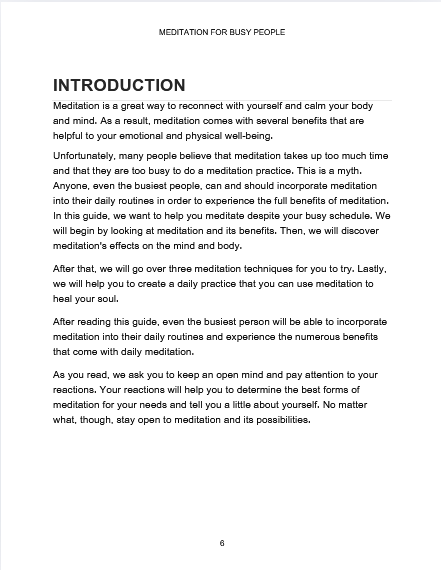 Meditation For Busy People