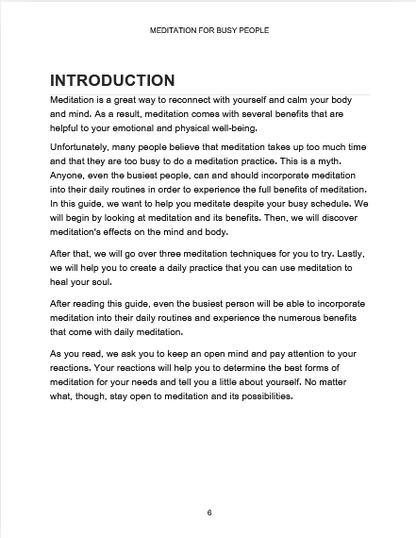 Meditation For Busy People